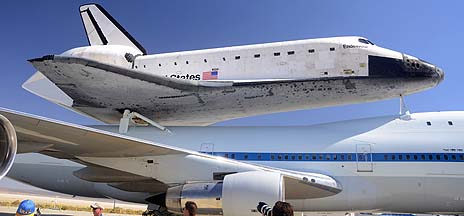 Space Shuttle Endeavour at NASA Dryden Flight Research Center, September 20, 2012